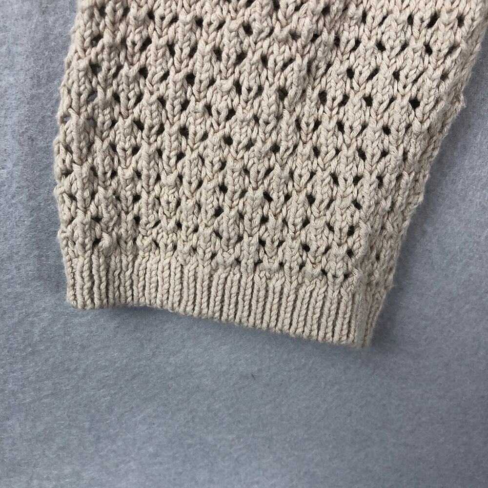 J. Jill Tie Front Sweater Loose Knit Cream Women's XS - Picture 5 of 8